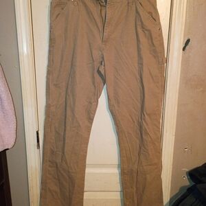 Men's Casual Straight-Leg Work Pants - Tan